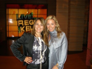 Teresa and Melina on stage at Regis and Kelly