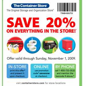 Container Store Coupon
