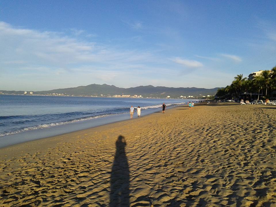 Morning walk along the beach in Nuevo Vallarta