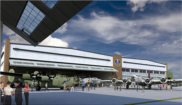 A rendering of what the new Yankee Air Museum will look like.